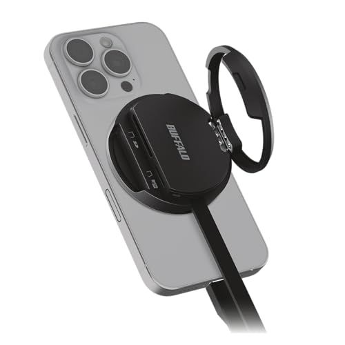 バッファロー MagSafe マグネット固定 Type-C カードリーダー 3-in-1 USB3.2 Gen1 パススルー USB PD 急速充電 最大95W スタンド機能 【SD/SDHC/SDXC/microSD/microSDHC/m fadf59f0