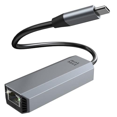 Minthouz USB-C LAN 有線LANアダプター 5000Mbps高速 RTL8157 Type-C LAN USB LAN 変換アダプター 5gbps wifi 10gbe usb アダプター USB type C to RJ45 9eff583e