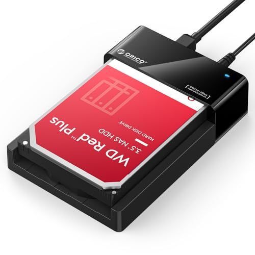 ORICO 3.5インチ HDDケース 取り替え簡単 USB3.0接続 16TB対応 高放熱 ハードディスクケース 2.5インチ/3.5インチ 両対応 開放式設計 HDDドック 工具不要 SATA3.0 ドライブケース SSDケース 電源アダ 010076e7