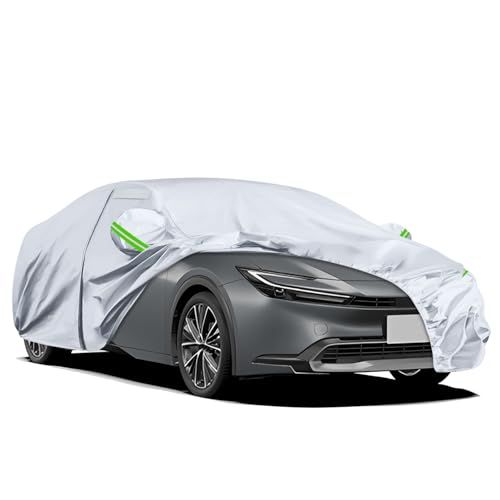 車 カバー トヨタ プリウス 2015-2024 ZVW50/60 最新改良式 ボディカバー 加厚 裏起毛 黄砂対策 防水防塵防輻射紫外線 弾力な防風ロープ付き 四季対応 品質保証（トヨタ Prius H27-R6）kk 7a207cff
