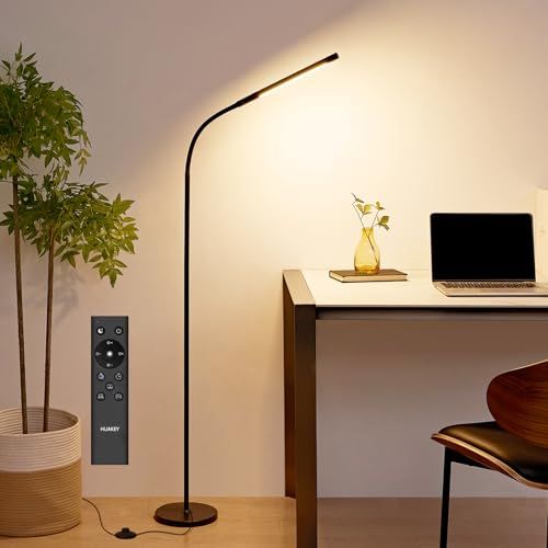 Huakey Home フロアライト 北欧 LED フロアスタンド 間接照明12W スタンドライト 無段階調光調色 フロアランプ led 高さ調節可能な読書スタンド インテリア 照明 寝室/リビング/玄関/ベッドサイド おしゃれ 眩しくない& b75e6491