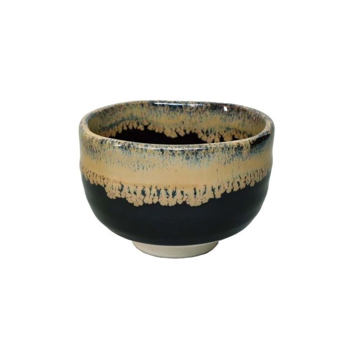 【新品・5営業日で発送】アワサカ メーカー取寄 天目金うのふ流し 野点抹茶?(簡易箱) 日本製 美濃焼 食器 陶器 (-)【入数:24】
