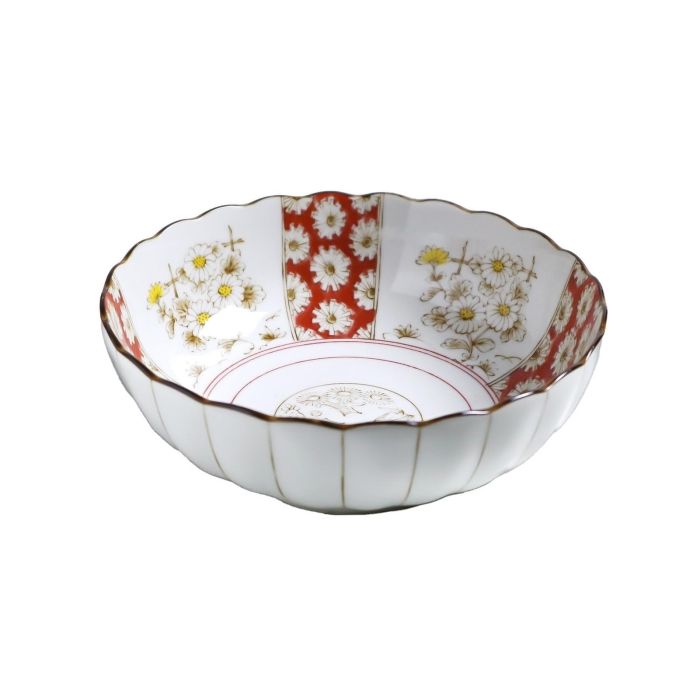 【新品・5営業日で発送】アワサカ メーカー取寄 ジャポニカ菊花 盛鉢 日本製 美濃焼 食器 陶器 (-)【入数:40】