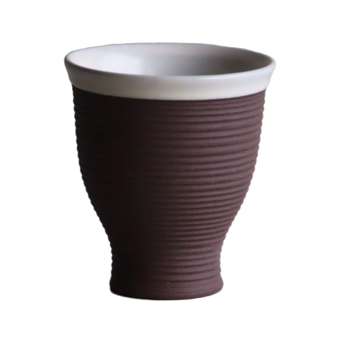 【新品・5営業日で発送】アワサカ メーカー取寄 千段 酒々 白X黒土 日本製 美濃焼 食器 陶器 (-)【入数:40】