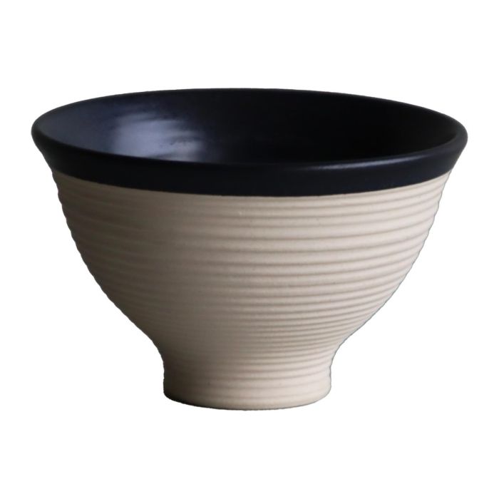 【新品・5営業日で発送】アワサカ メーカー取寄 千段 茶々 黒X白土 日本製 美濃焼 食器 陶器 (-)【入数:40】