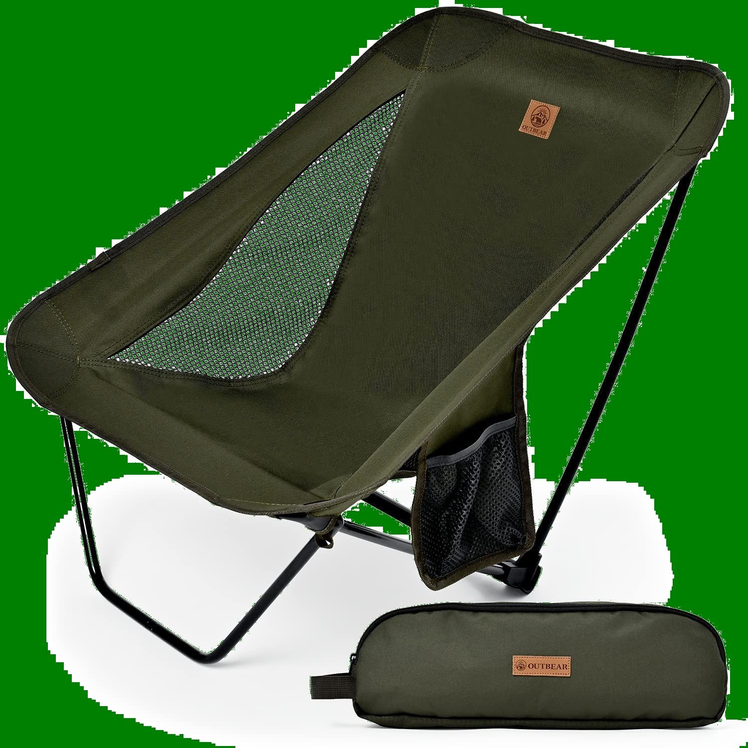 キャンプ あぐらチェア グランドチェア ローチェア [国内検査機関で耐荷重120kg試験済み] アウトドアチェア OUTBEAR【超軽量850g・あぐらで使える】