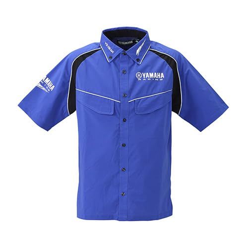 新品 ヤマハ発動機 (Yamaha) YAMAHA RACING (ヤマハレーシング) ファクトリーピットシャツ YR3001 ブルー Mサイズ 90792-Y174M
