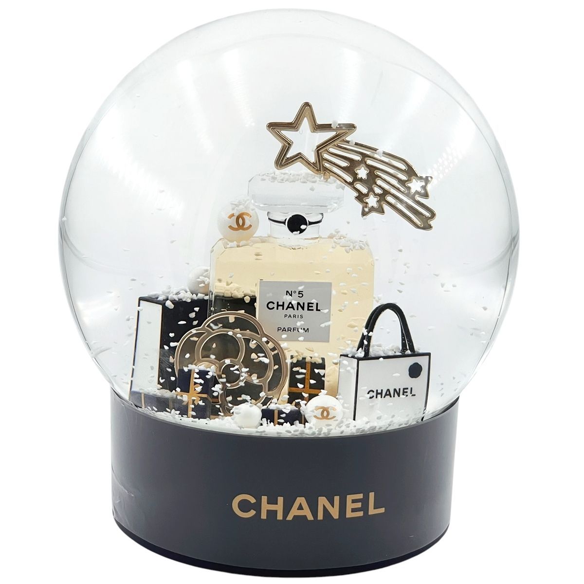 【中古】 CHANEL シャネルボーテ 2025ノベルティ スノードーム No.5 香水 ココマーク カメリア アイコン 流れ星 インテリア 置き物 レディース 26011840 MK