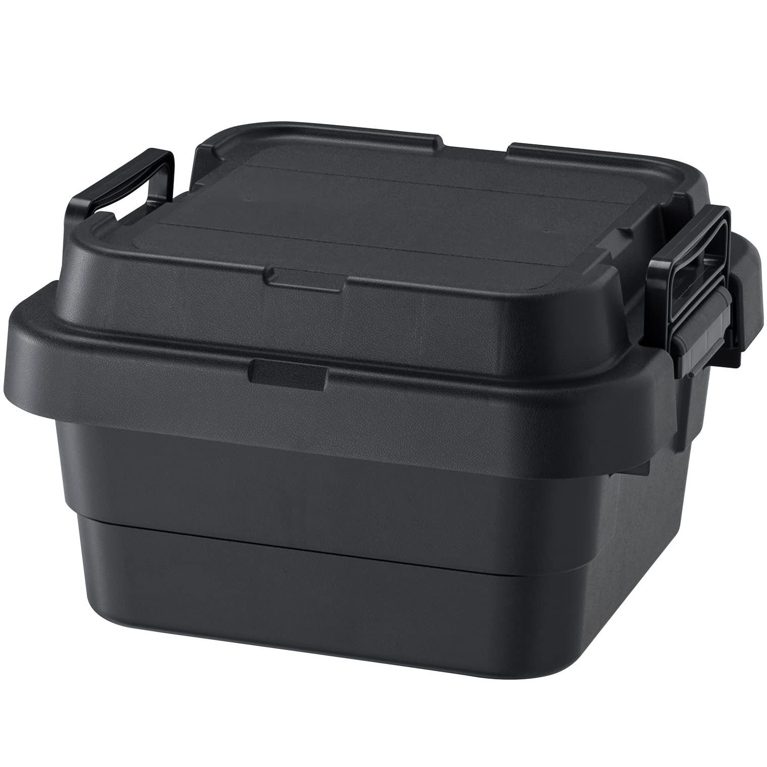 リス(RISU) 収納ボックス トランクカーゴ 18L ブラック 日本製 TC-30S LOW コンテナ ボックス スタッキングロータイプ屋外収納 キャンプ 防水 GHON154(沖縄・離島の方発送不可）) 9804ba57