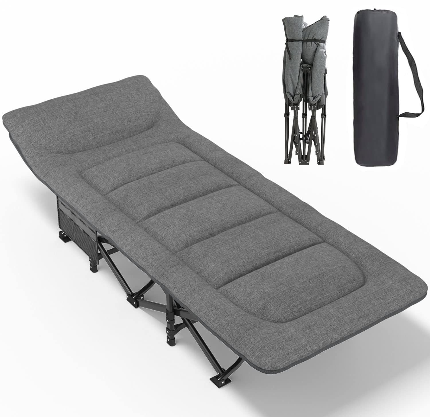 ☆新品☆ATORPOK 折り畳み式ベッド 簡易ベッド コット 折りたたみベッド 防水 通気性 軽量 こっと アウトドアベッド キャンプベッド おりたたみべッド収納便利 耐荷重200kg (グレー) 2cf9f7bf