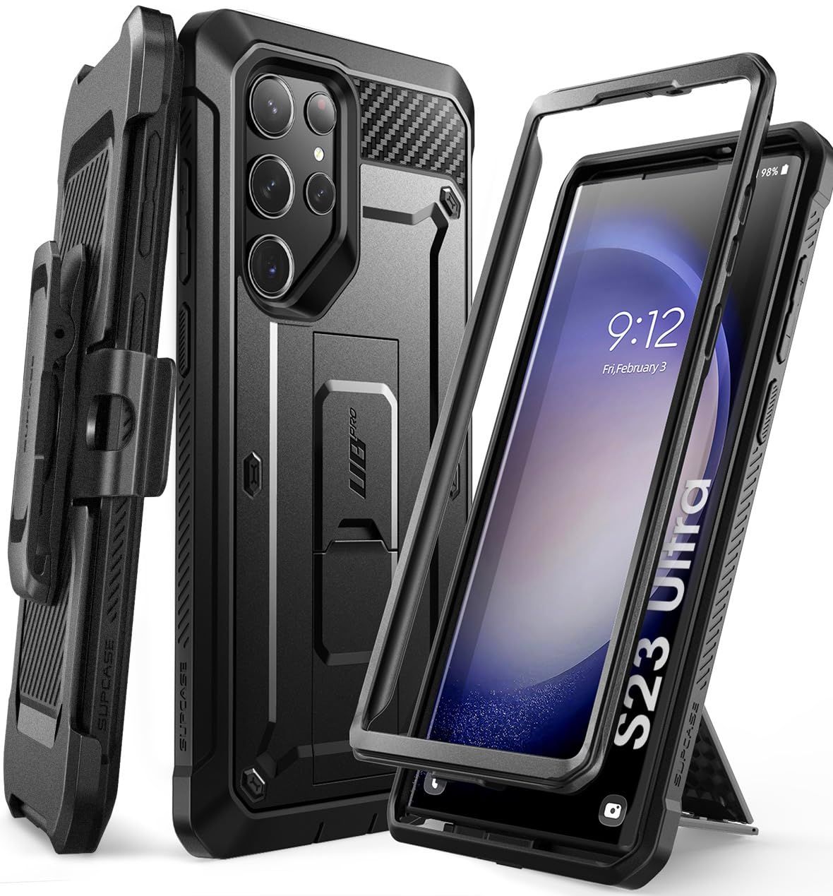 新品 SUPCASE Galaxy S23Ultra ケース 5G 2023年 [ SC-52D | SCG20 ] 米軍MIL規格取得 腰掛けクリップ付属 スタンド機能 耐衝撃 防塵 アウトドア 保護 S23ウルトラケース UBProシリーズ