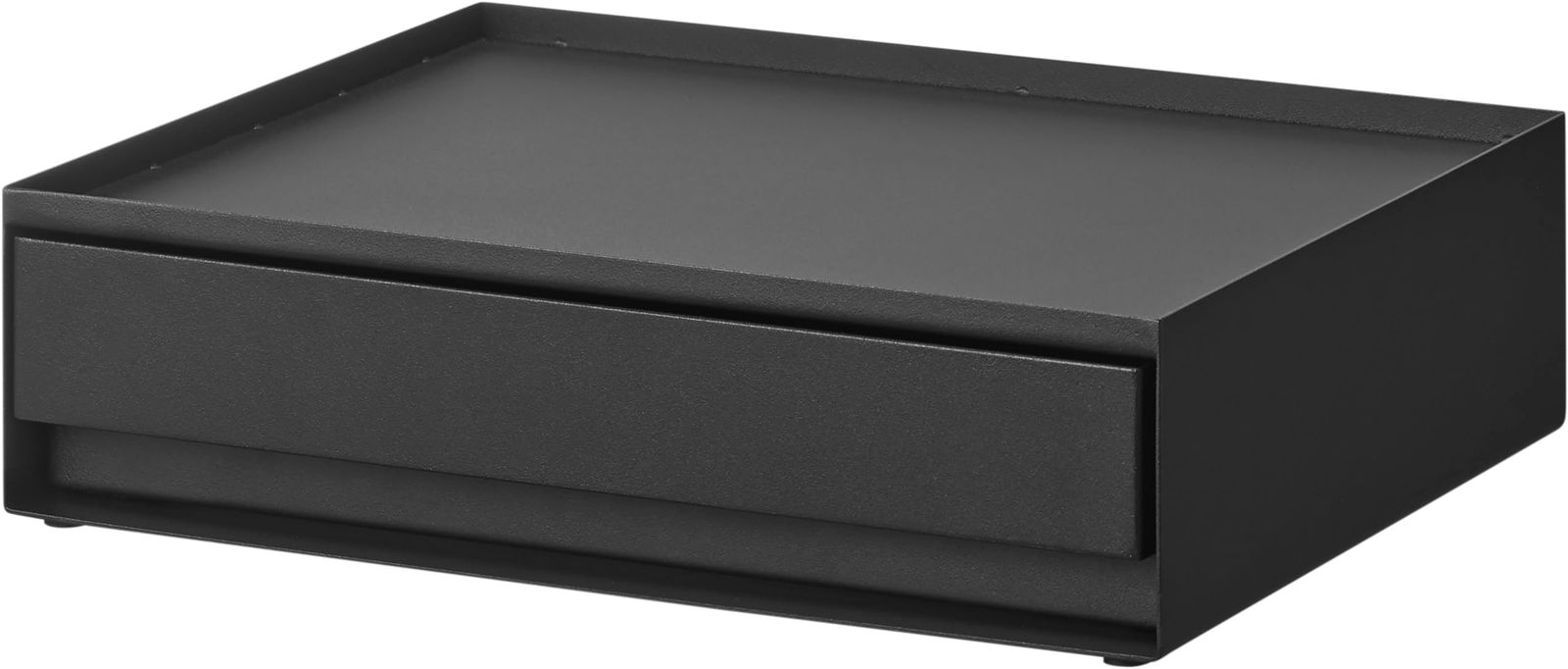 山崎実業(Yamazaki) トレー付き アメニティ 引き出し収納 ブラック W27×D21×H7.2cm タワー tower アメニティケース 小物入れ 小物収納 可動式仕切り 10712ts aae2da53