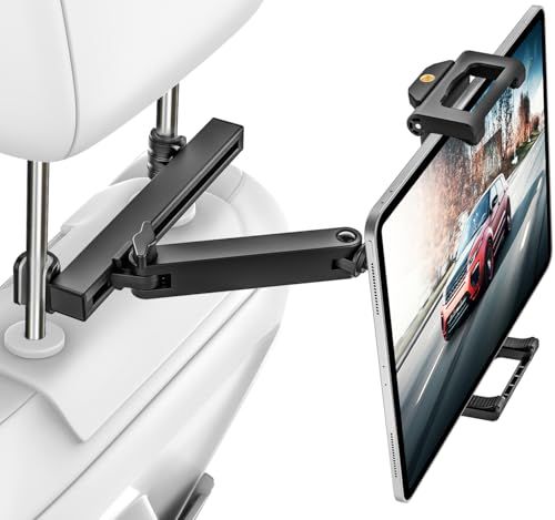 【15.6inchの対応・伸縮アーム】 EXSHOW 後部座席ipad 車 タブレットホルダー 収納可能アーム＆ほるだー ヘッドレスト 360度回転 ホルダー バーの調整範囲51-180mm 6-15.6インチ対応iPad アイパッド/モニタ 8b42ce19