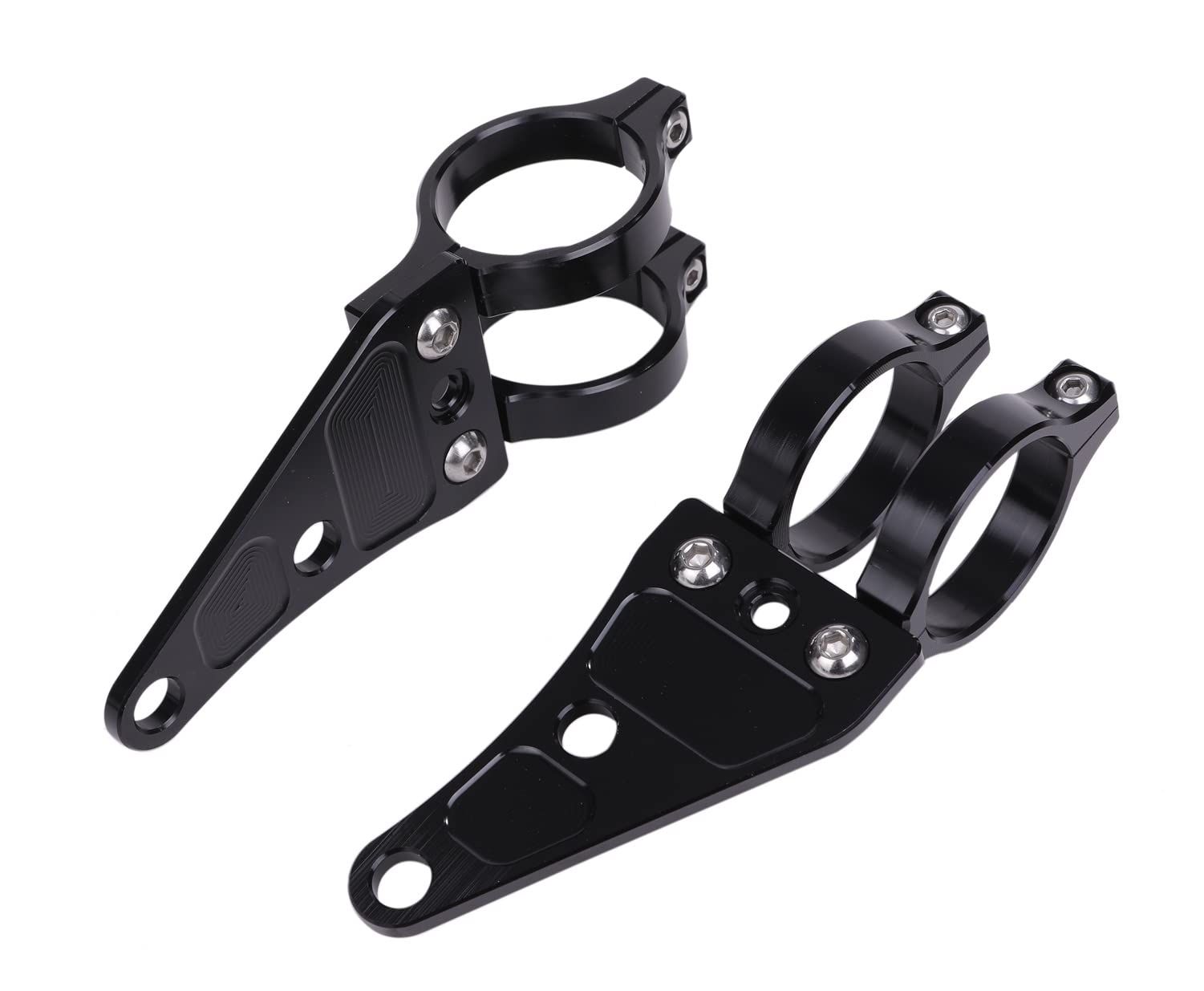 CustomDivine アルミニウム合金 CNC削出し ヘッドライトステー 41mm 41パイ CB400SF VTR250 ZJ06A XJR400 GSX400 ZRX400 ZRX S ZJ06A H ZJ06A 等 汎用 社外品 (ブラック)
