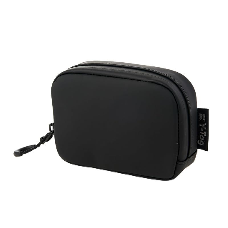【新品】 [Y-Tag]ミニポーチ Snap-mini ガジェット カメラ コンデジ 充電器 洗面用具 サウナ 高耐久 撥水 防汚 ブラック 1
