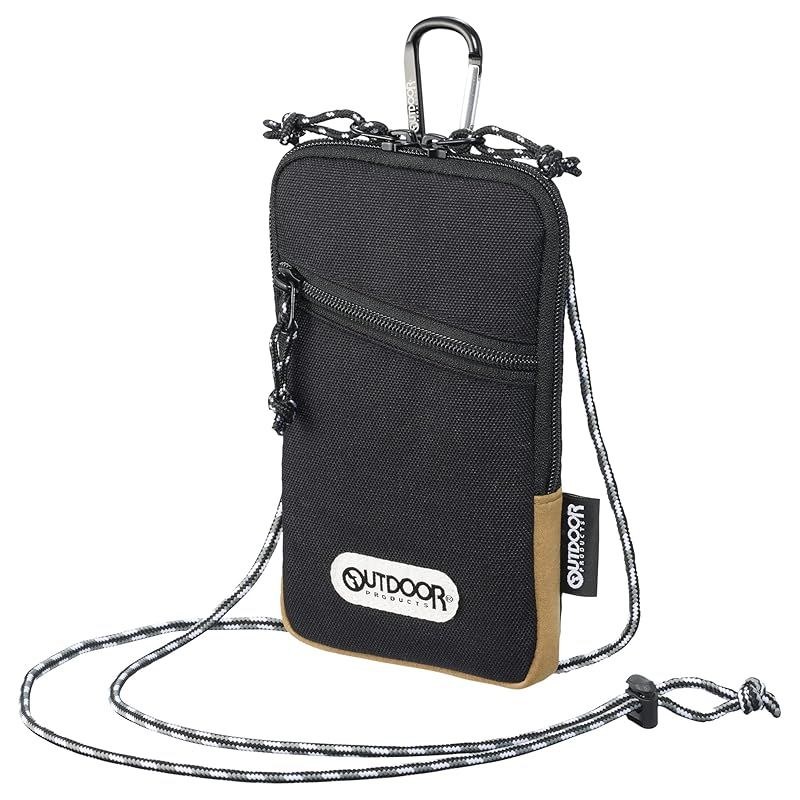 【新品】 ハクバ スマホケース OUTDOOR PRODUCTS(アウトドアプロダクツ) スマートフォンポーチ05 ブラック iPhone 17 Pro Max、Galaxy S25 Ultra / Z Fold7 対応 大型 スマホポーチ ショルダーポー 1