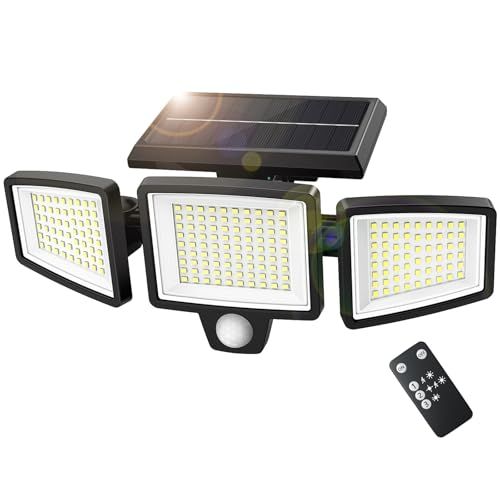 「アセキ」ソーラーライト 屋外 防水 センサーライト 極高輝度【業界最大3000LM・210LED・3面発光】360°角度調整可能 3つ知能モード 2200mAh大容量バッテリー 防犯 自動点灯/消灯 ガーデン/壁掛け/庭先/表玄関/駐車場/ 8e6f1a65