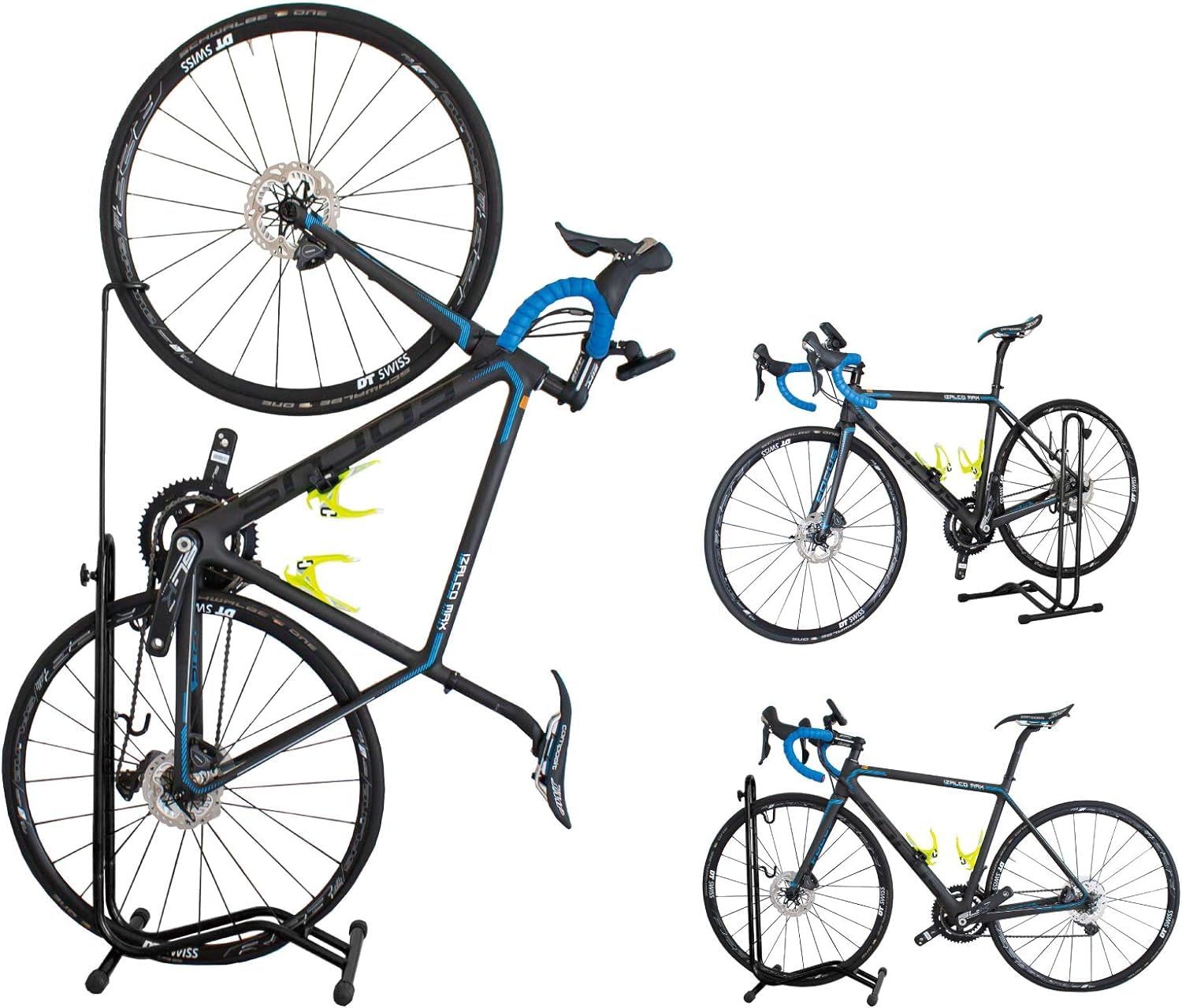 GORIX(ゴリックス) 自転車 スタンド [縦置き 横置き 掛置き 3タイプ] メンテナンス 簡易スタンド (ホイール＆ステースタンド) GX-013D ブラックas 37e4c788