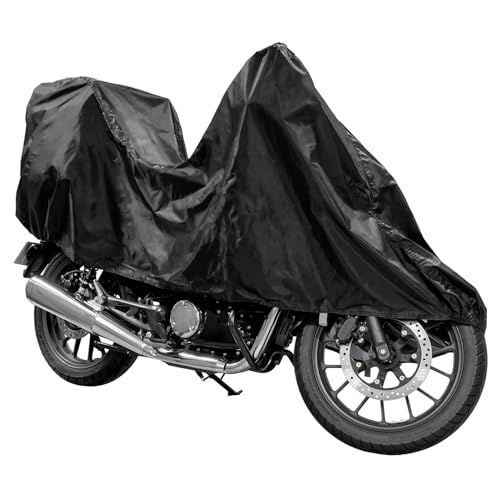 ハーフバイクカバー ポケッタブル収納 風飛防止ベルト付 リアBOX対応 ブラック (Lサイズ)as 47b42c15