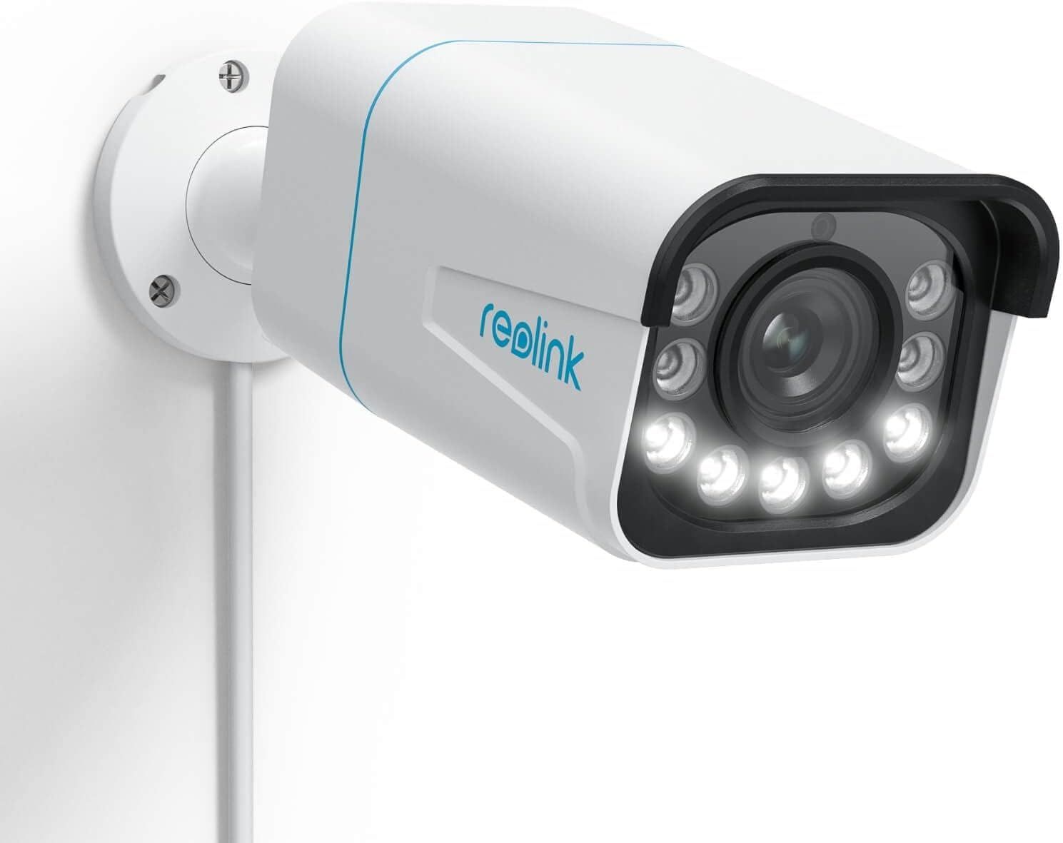 Reolink 防犯カメラ 4K 800万画素 5倍光学ズーム カラー暗視 POE給電カメラ 有線接続 AI人体/車両/動物検知 双方向音声 H.265 IPカメラ ONVIF対応 センサーライト付き 24/7連続録画 遠隔操作 アプリ警報通知 Reolint