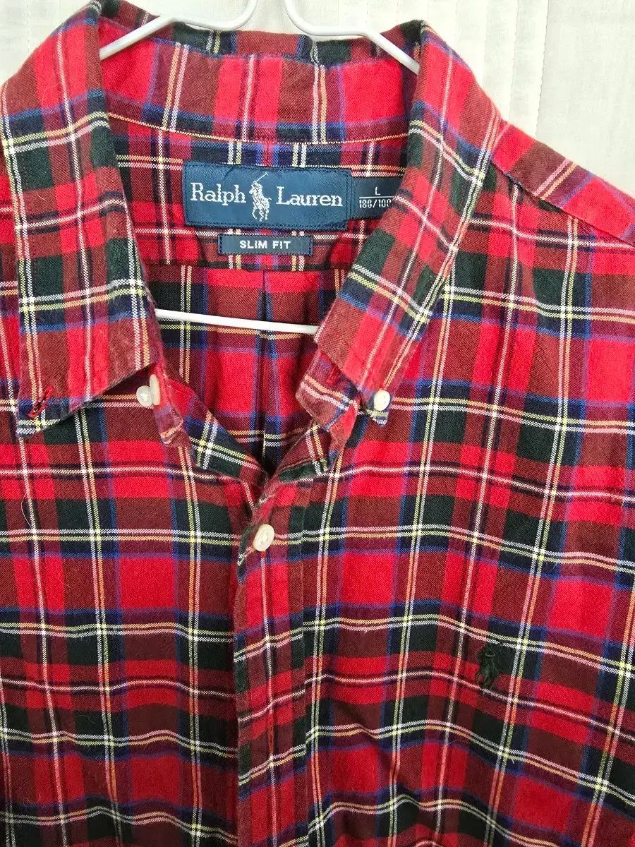 ラルフローレン レッド CHECK スリムフィット シャツ