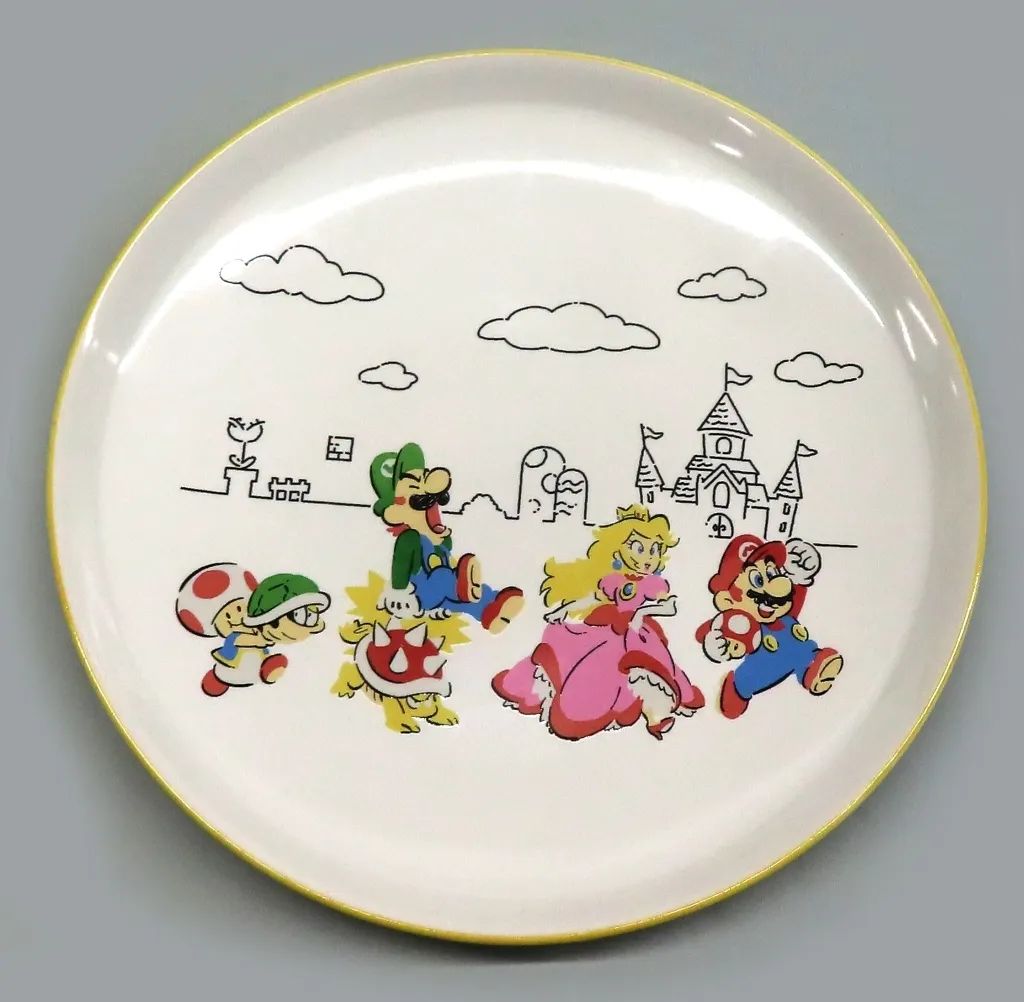 中古】皿・茶碗 集合(スーパーマリオ ファミリーライフ) 陶器大皿 
