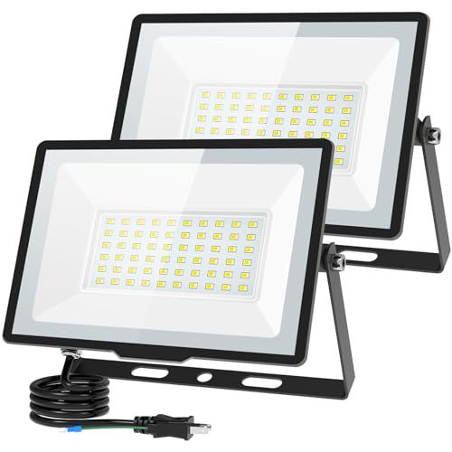 KIWEN led投光器 屋外 防水 作業灯 100v 60w 8000ルーメン 高輝度 800w相当 投光器 屋外 超軽量 投光器 100v 超薄型 省エネ 投光器 防水 120°広角 IP66 PSE認証済 集魚灯 看板灯 駐車場 ガレー 08f9204e