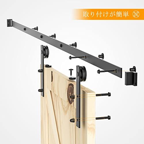 ☆新品☆Signstek 吊り引き戸レール バーンドア金具 6FT/1.83m 引戸