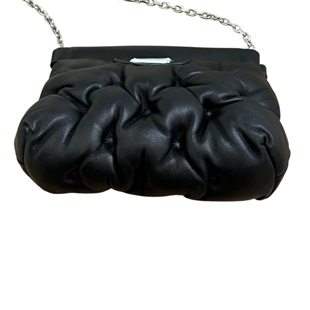 超美品 Maison Margiela メゾン マルジェラ グラムスラム ベビー ブラック シルバー金具 羊革 SA1VL0035 ショルダーバッグ ポシェット レディース I2-00034 【中古】 超美品 Maison Margiela メゾン マルジェラ グラムスラム ベビー