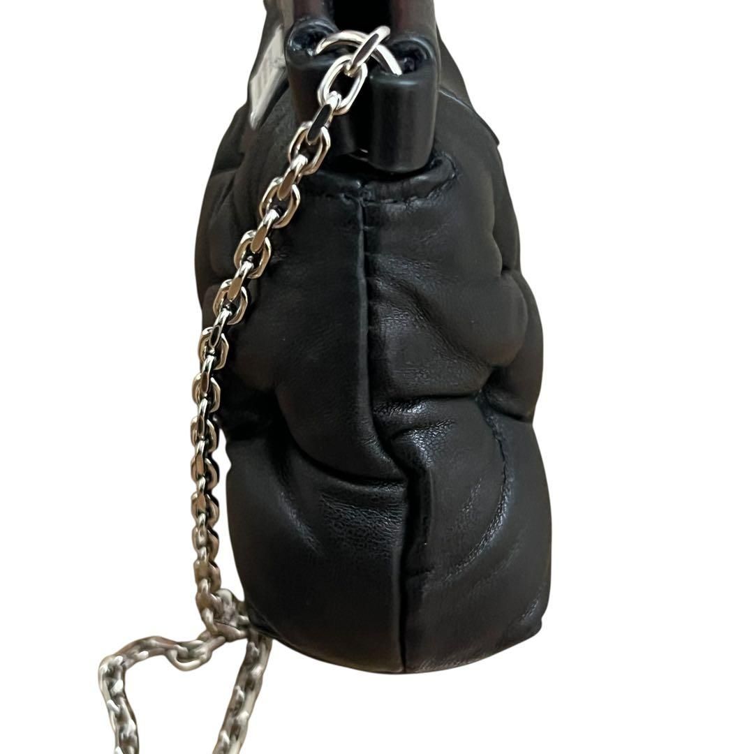 超美品 Maison Margiela メゾン マルジェラ グラムスラム ベビー ブラック シルバー金具 羊革 SA1VL0035 ショルダーバッグ ポシェット レディース I2-00034 【中古】 超美品 Maison Margiela メゾン マルジェラ グラムスラム ベビー