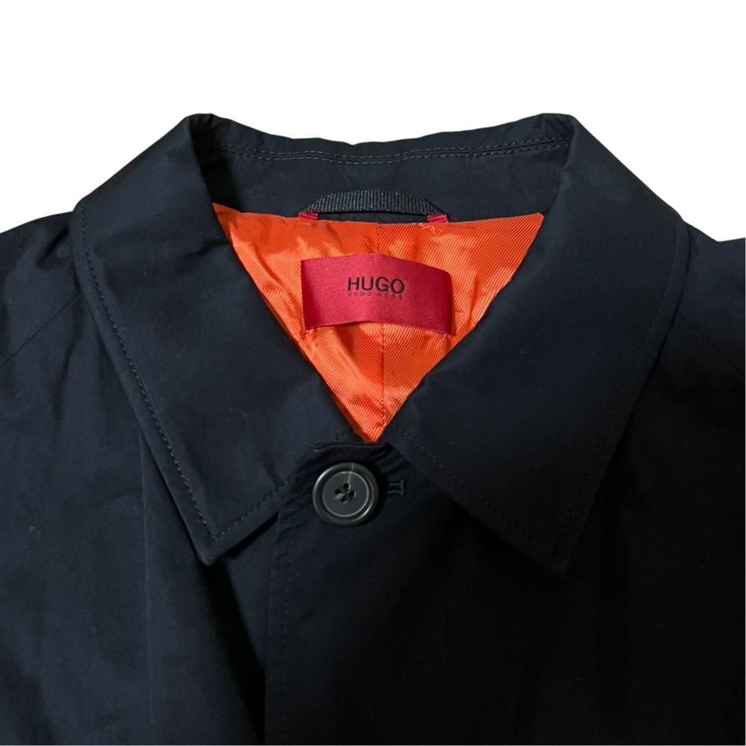 HUGO BOSS ヒューゴボス 総柄 ベルト付き ブラック オレンジ コットン