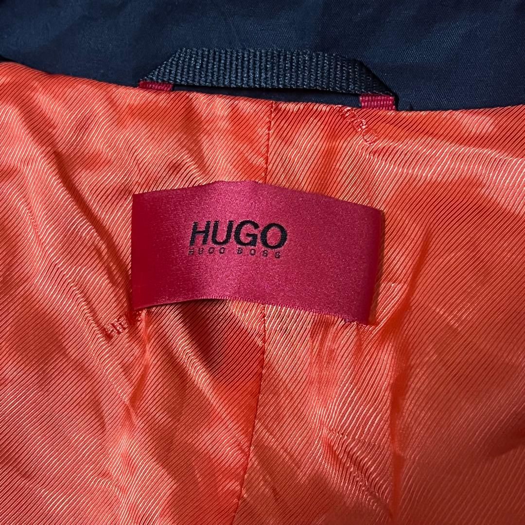 HUGO BOSS ヒューゴボス 総柄 ベルト付き ブラック オレンジ コットン