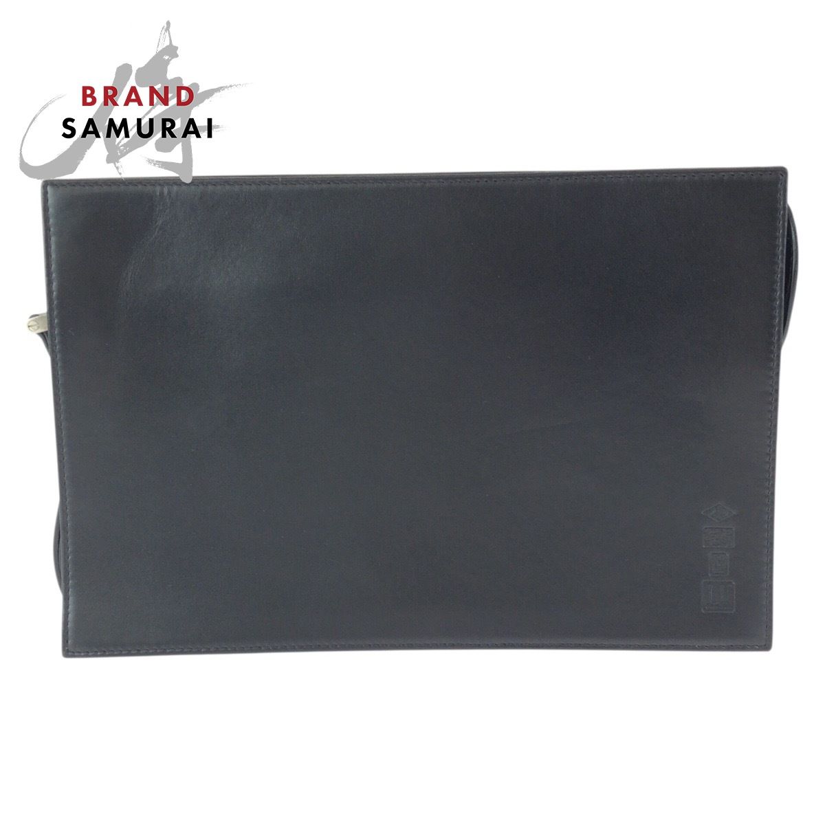 美品 Dunhill ダンヒル ブラック 黒 シルバー金具 レザー クラッチバッグ セカンドバッグ メンズ 602293【中古】