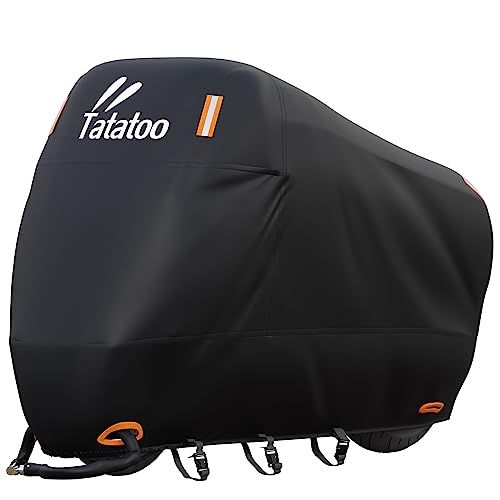 バイクカバー 厚手 125/250cc用 400cc対応 大型 原付 防水 耐熱 紫外線防止 UVカット 防風 防埃 防雨 防雪 盗難防止ロック穴 反射テープ付き ワンタッチバックル 収納バッグ付き(XL)as e4005150