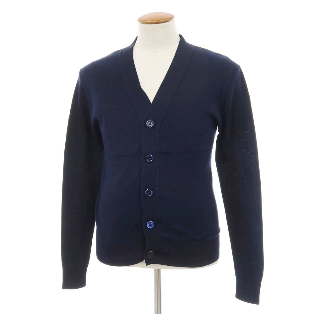 【中古】ルトロワ Letroyes ハイゲージ コットン ニット カーディガン ネイビー【サイズ3】【メンズ】