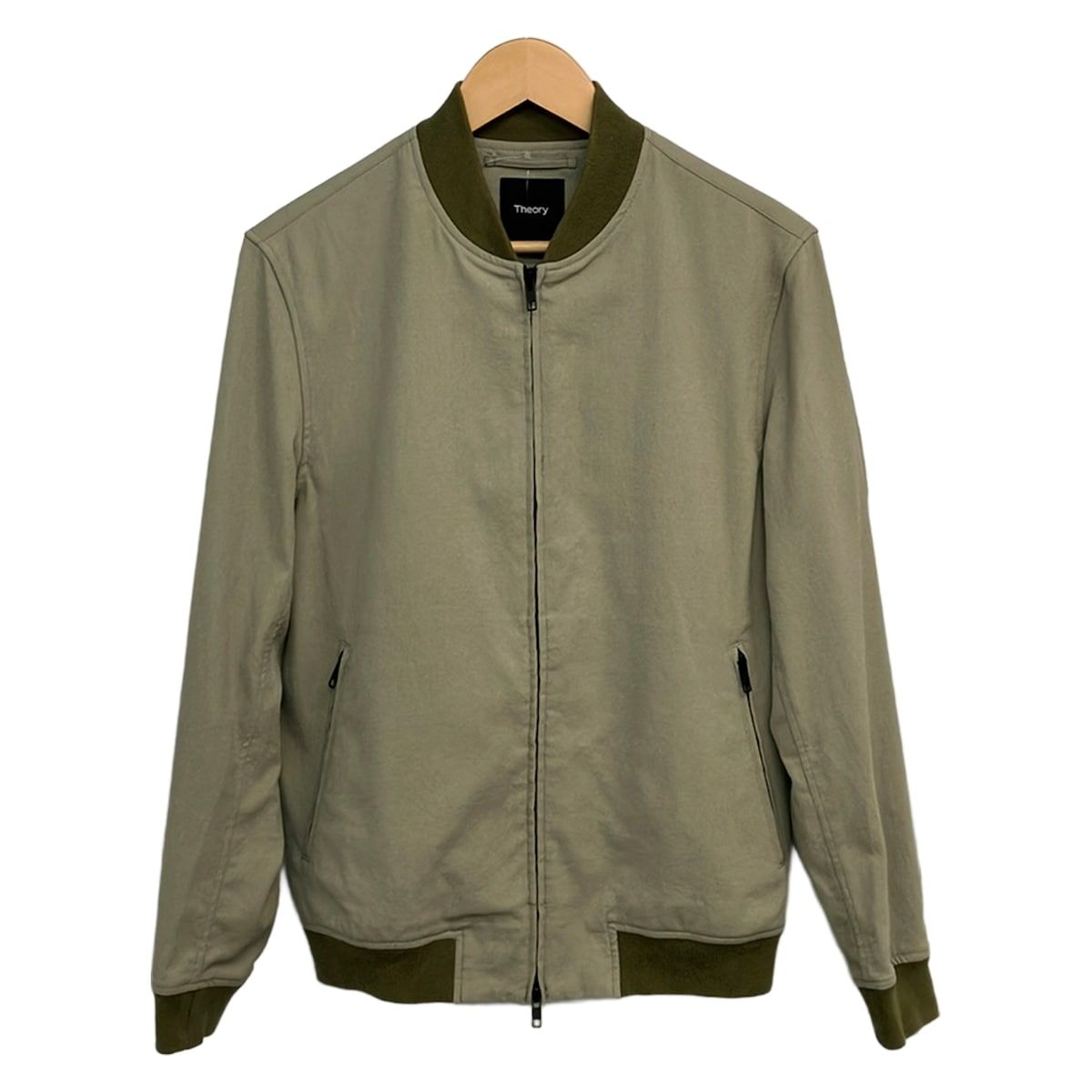 theory(セオリー) ブルゾン サイズS美品 - ダークグリーン×グリーン 長袖/ジップアップ/秋/春