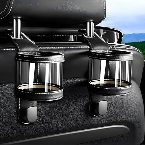 カーシートフック 車内シートバックフック 多機能ウォーターカップラック携帯スタンド 後部収納ケース 超強荷重 取付便利 自動車用品車載 ブラック2個(沖縄・離島の方発送不可）) 40c63628