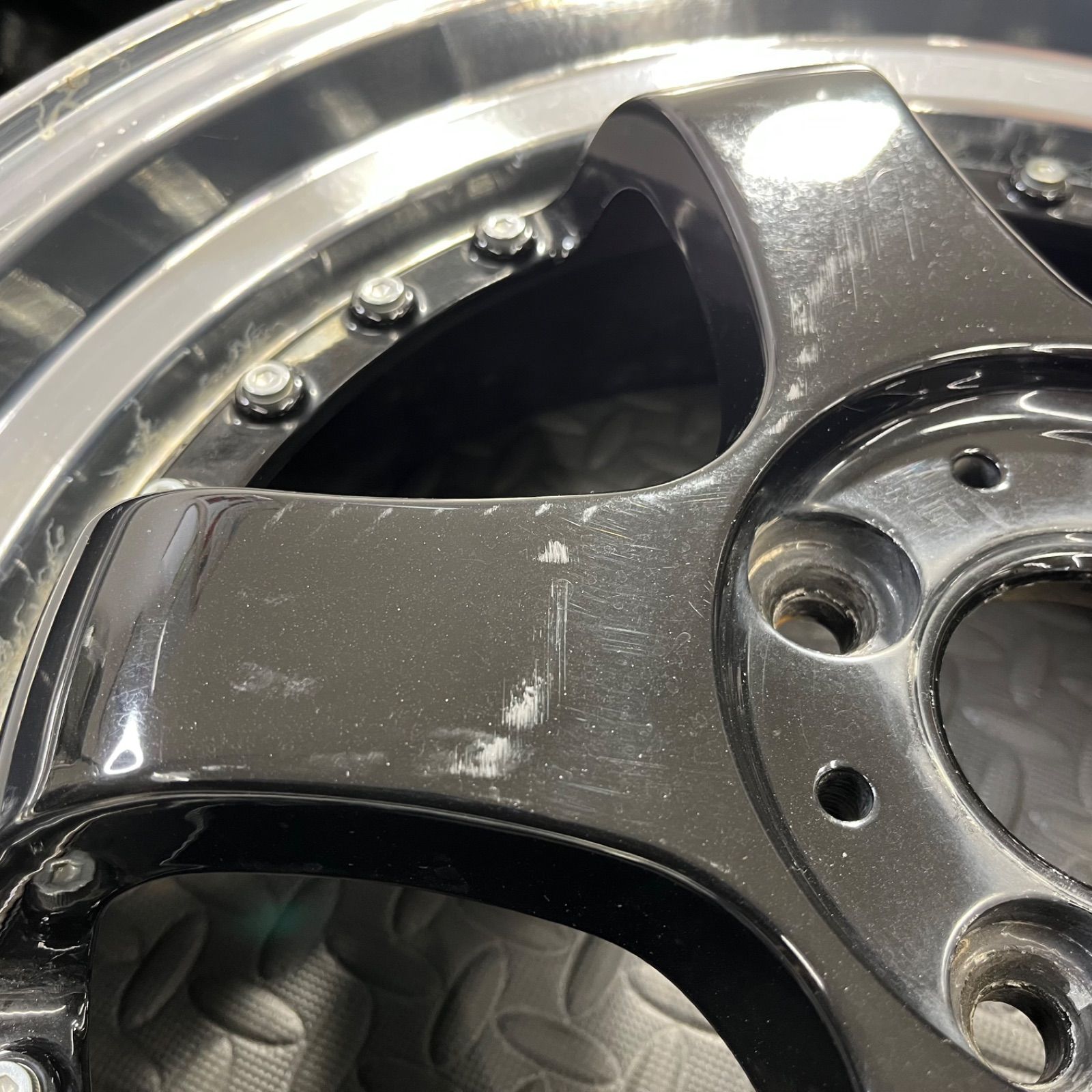 深リム！ ステルスレーシング K35 17×6J+45 PCD100/4H 2段リム