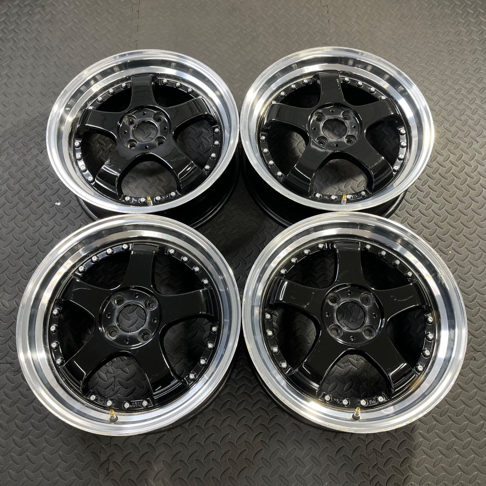 深リム！ ステルスレーシング K35 17×6J+45 PCD100/4H 2段リム 