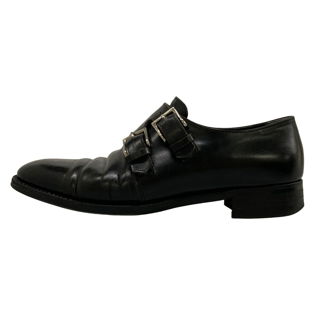 JOHNLOBB(ジョンロブ) シューズ 5 1/2 D - 黒 ダブルモンクストラップ レザー