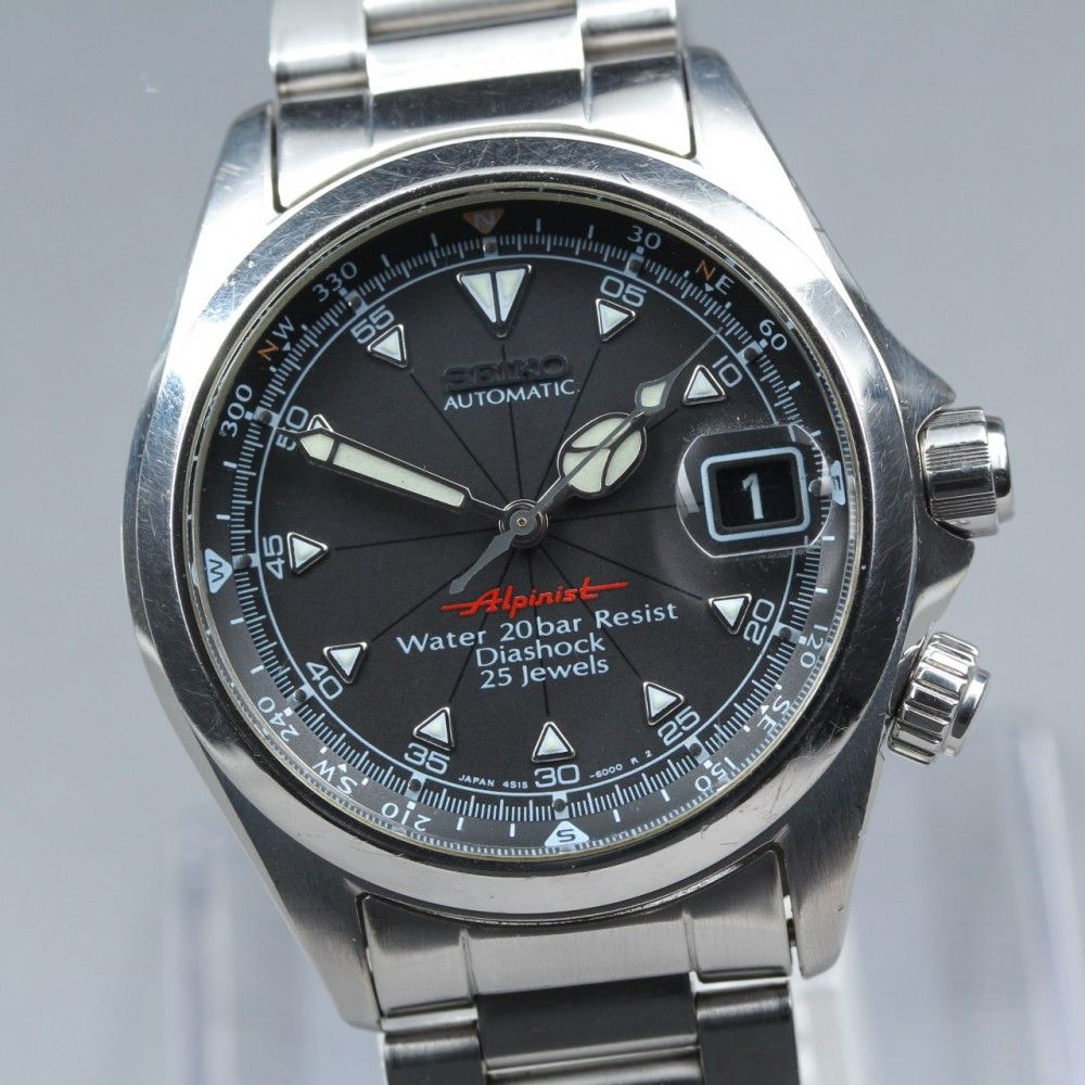 【稼働品】SEIKO レッドアルピニスト SCVF005/4S15-6000 自動巻き メンズ (1997年製) #17176