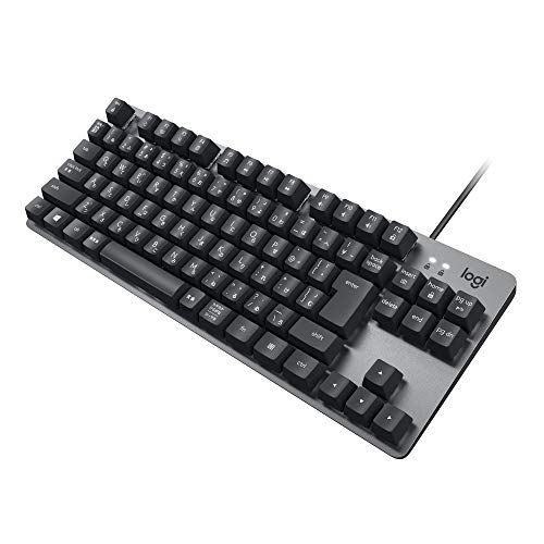 ロジクール K835GPB 有線 メカニカルキーボード 青軸 クリッキー テンキーレス コンパクト メカニカル キーボード 有線キーボード グラファイト windows surface K835 国内正規品t