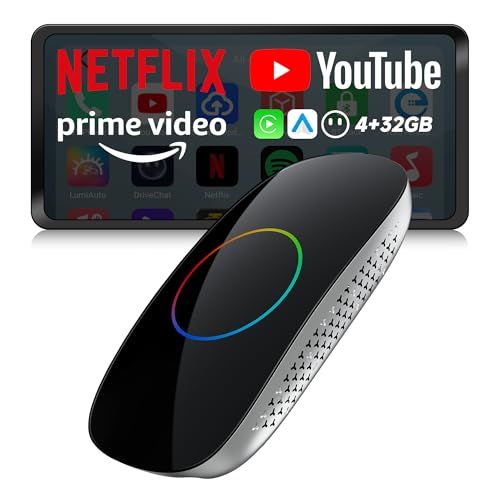 ATOTOOUT「AI Box」CarPlay & Android Auto かんたん无?対応、4GB+32GB 車載AIボックス、動画配信アプリ視聴可能（YouTube・Netflix・Prime Video・Spotify）、HDMI出力、内蔵デュアルWt