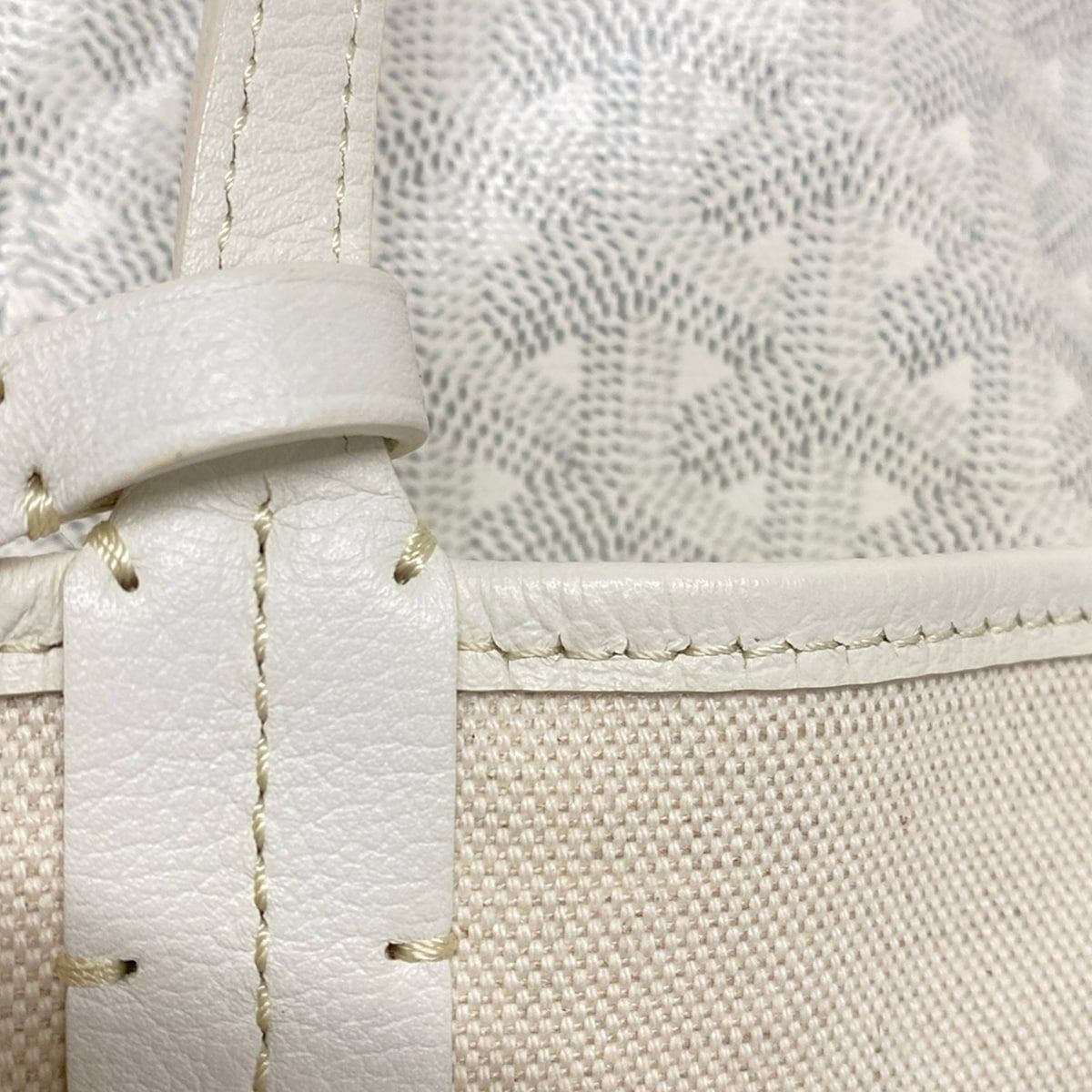 GOYARD(ゴヤール) トートバッグ サンルイPM 白 レザー - メルカリ