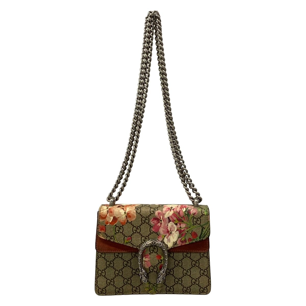 GUCCI(グッチ) ショルダーバッグ ディオニュソス/GGブルームス 421970 ベージュ×エボニー×マルチ チェーンショルダー