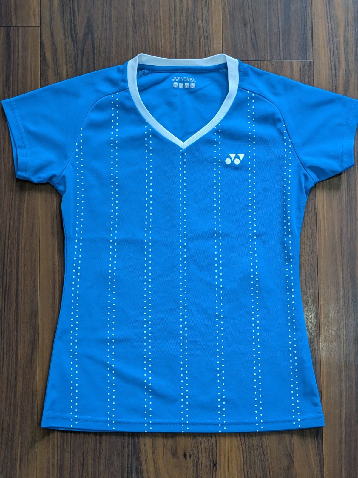 YONEX ヨネックス ドットストライプ レディース ゲームシャツ 青 L 日本代表