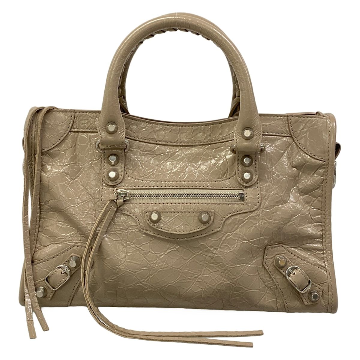 BALENCIAGA(バレンシアガ) ハンドバッグ Le City/シティ スモール 811442 ベージュ レザー