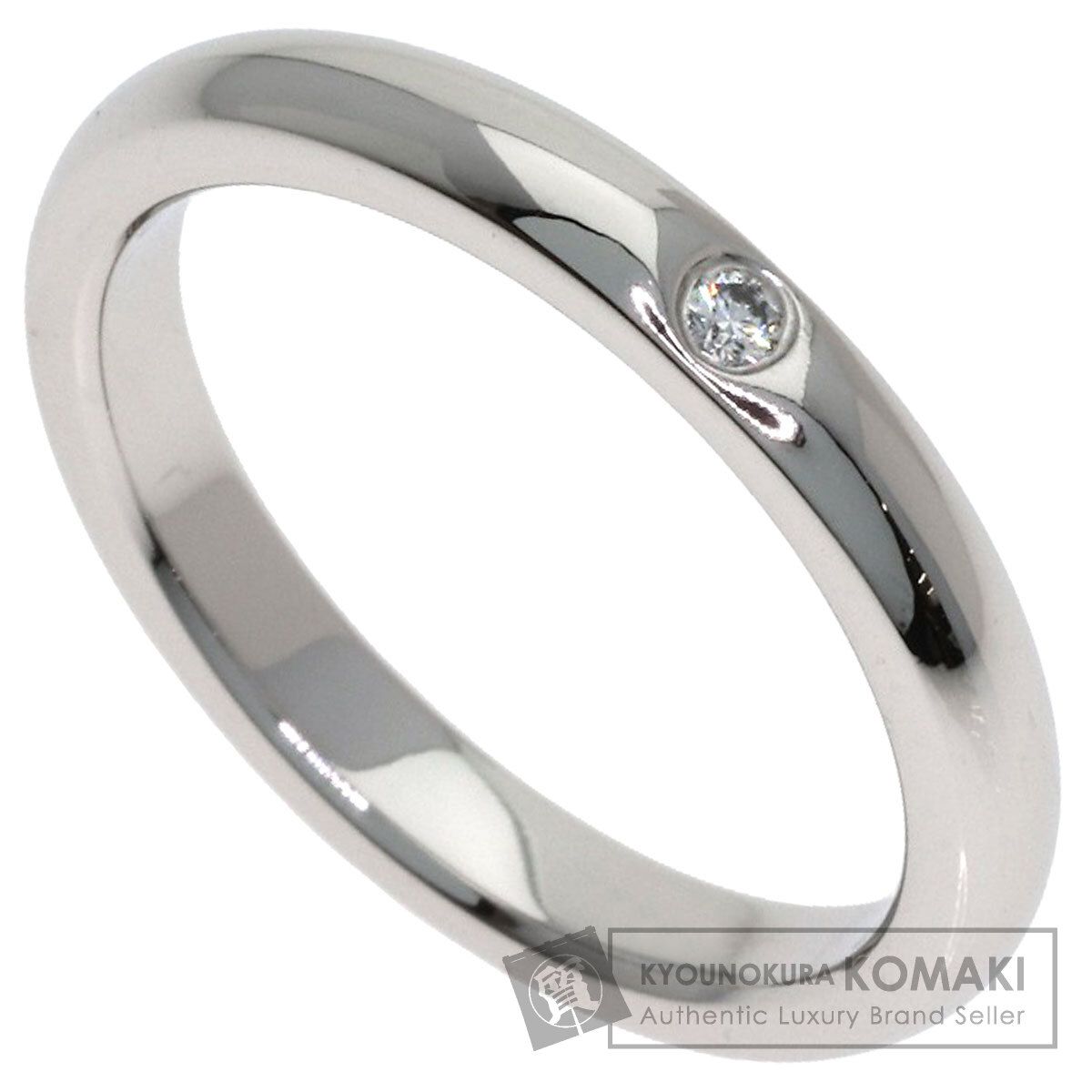 TIFFANY&Co. ティファニー カーブドバンド 1P ダイヤモンド リング・指輪 PT950 レディース [中古]