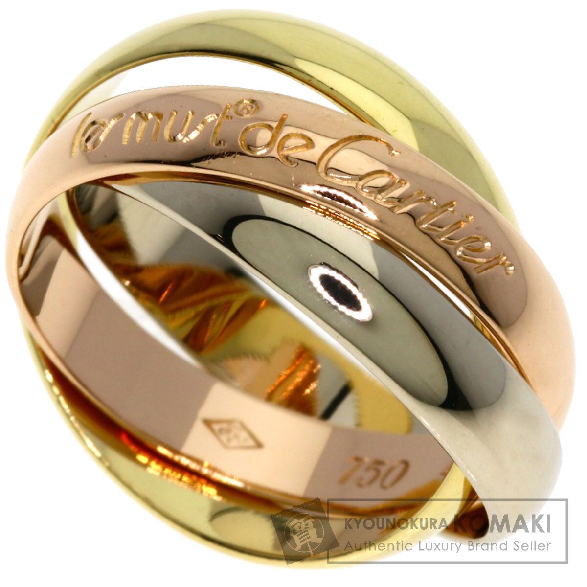 CARTIER カルティエ トリニティ #48 リング・指輪 K18YG K18PG K18WG レディース [中古]