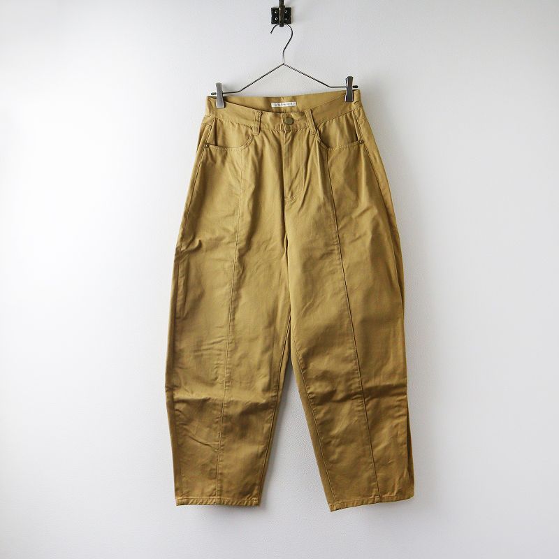 美品 2025SS アデュートリステス ADIEU TRISTESSE バレルパンツ 38＼ベージュ コットン ワイド テーパード【2400014934144】